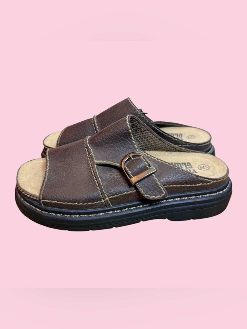 Faded Glory brown mule sandals